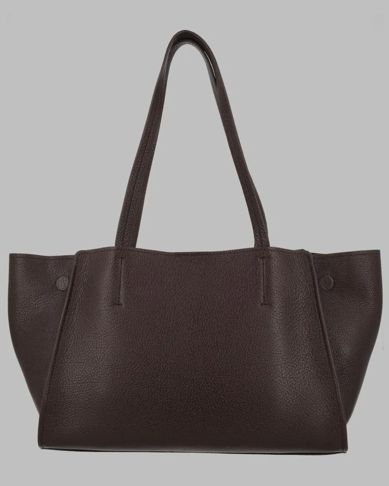 Michael Kors Hamilton Moderne Leather Tote Bag — Brown Brown