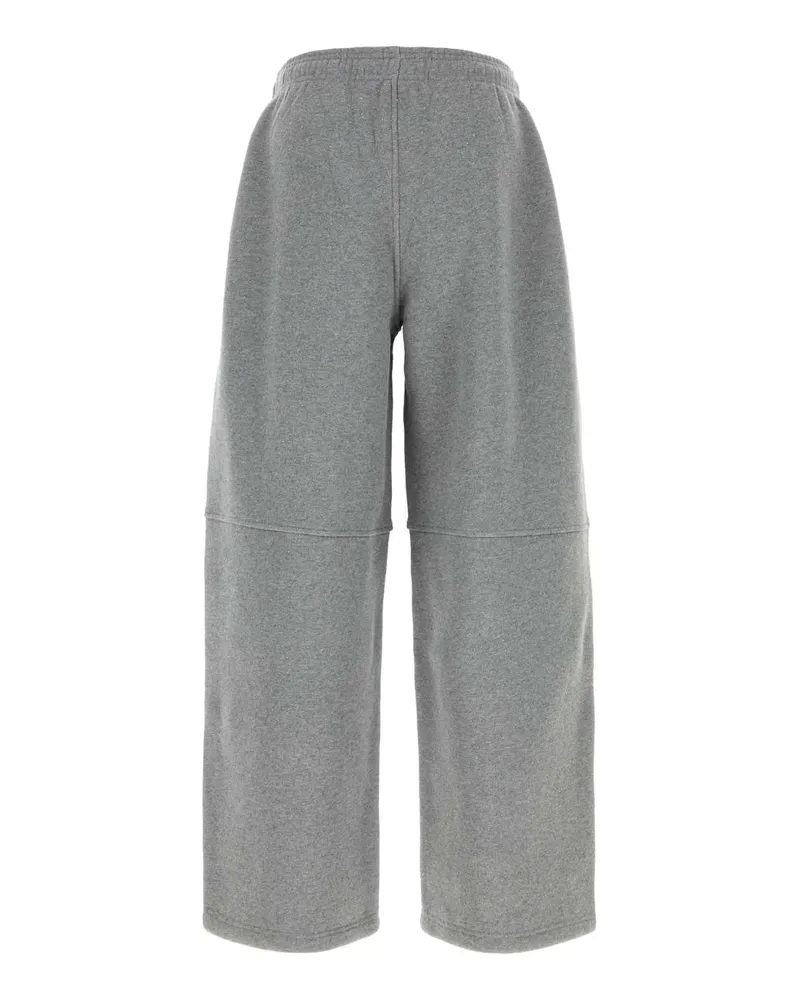 Alexander Wang Unisex Grey Cotton Blend Joggers Sidewalk Exterior: Cotone Polyester Pantaloni Trousers Gray