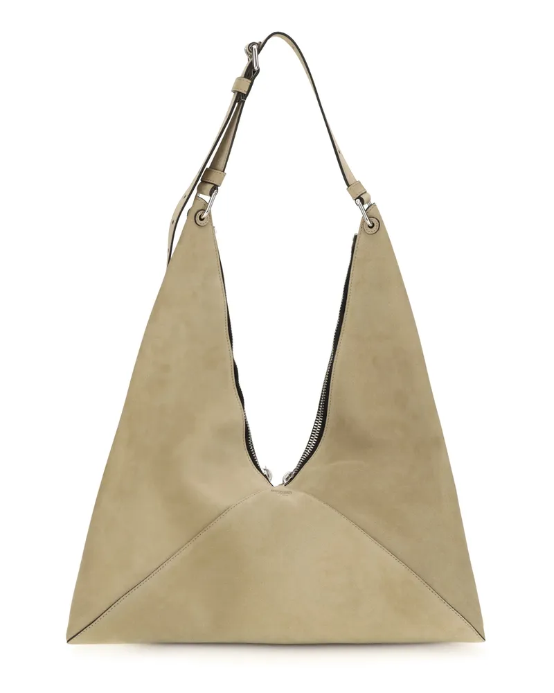 Moschino Suede Hobo Bag — Beige Beige