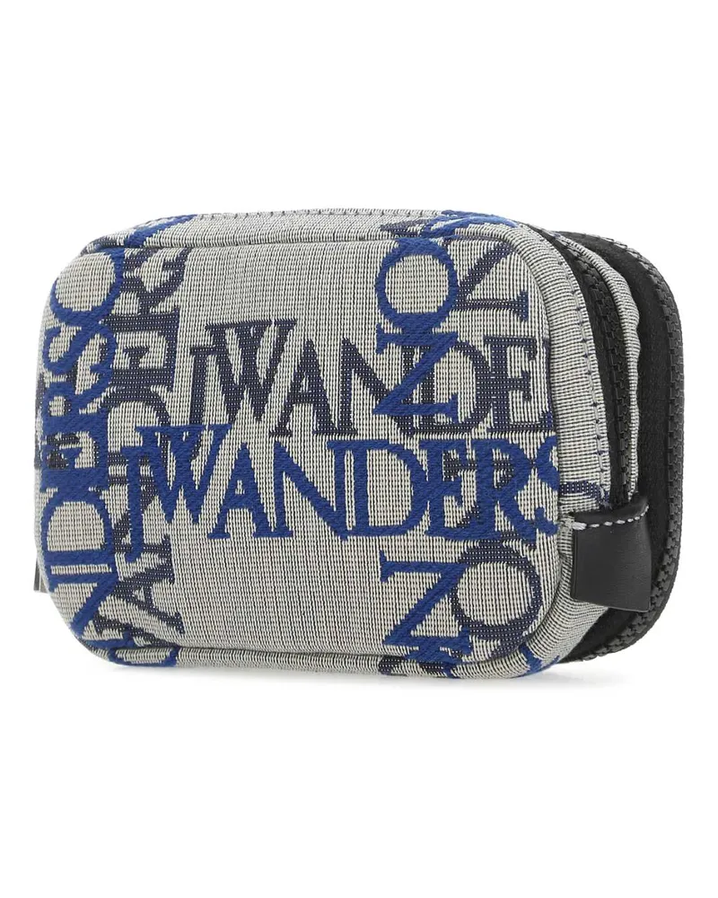 J.W.Anderson Women's Embroidered Fabric Beauty Case 614 Exterior Exterior: Accessory Navy