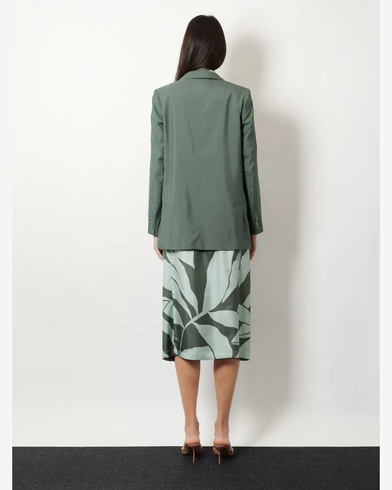 Max Mara Women's Blazer Mxmalbata Virgin Wool & Silk Green Blazers Jacket Green