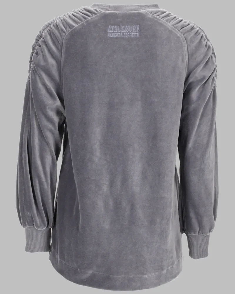 Alberta Ferretti Chenille Cotton Sweatshirt — Multicolor Multicolor