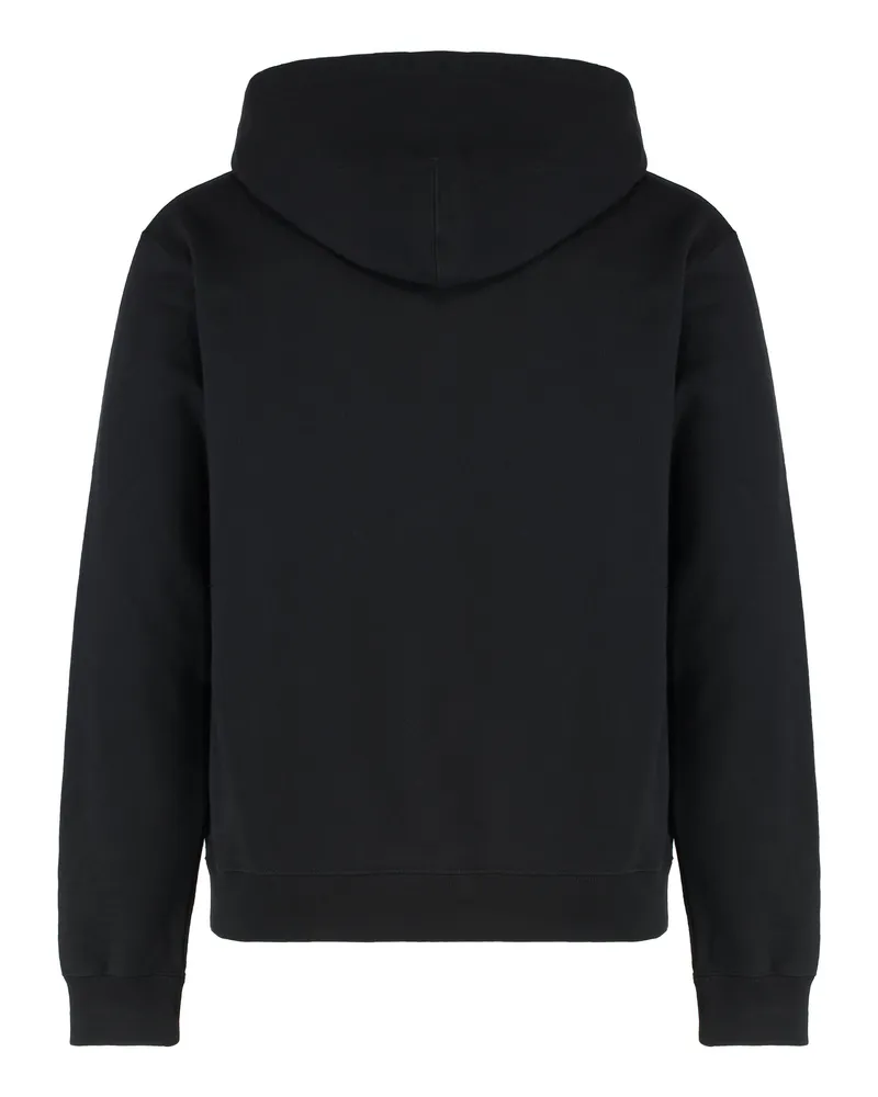 Jil Sander Men's Logo Cotton Hoodie Black Jumpers Sweater Black