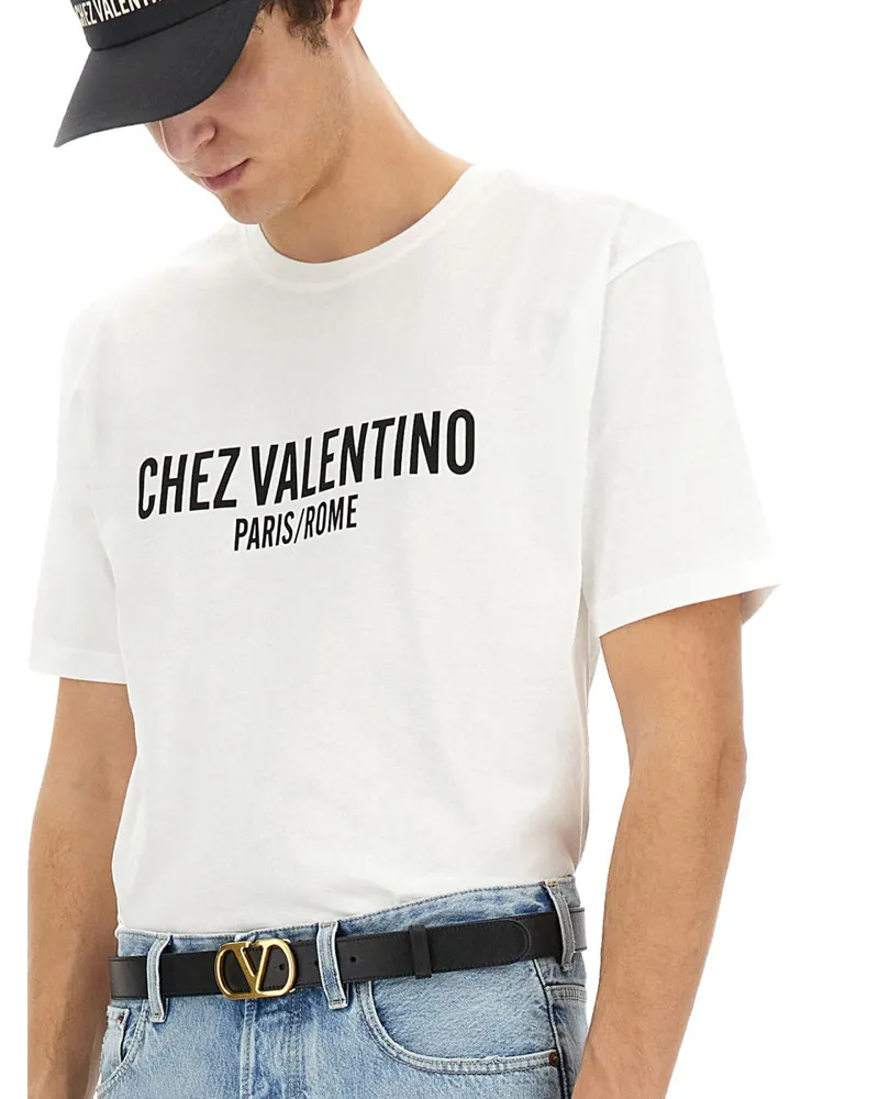 Valentino Garavani Logo-Print Cotton T-Shirt — White White