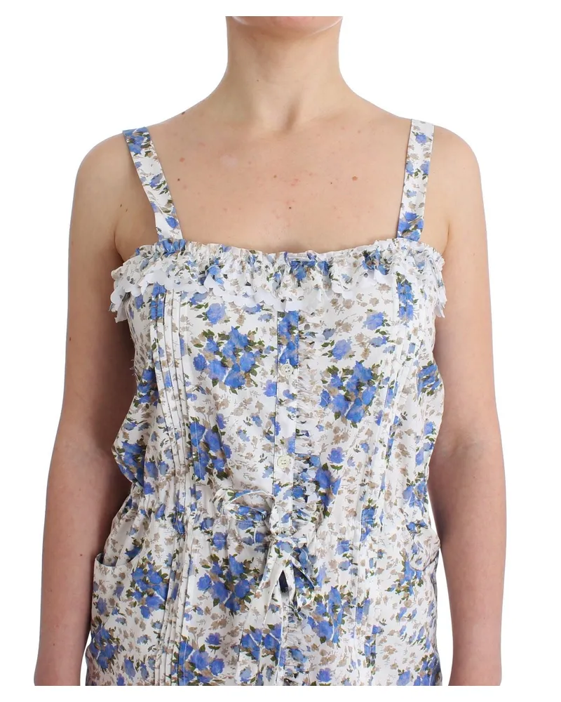 Ermanno Scervino Floral Cotton Dress — White White