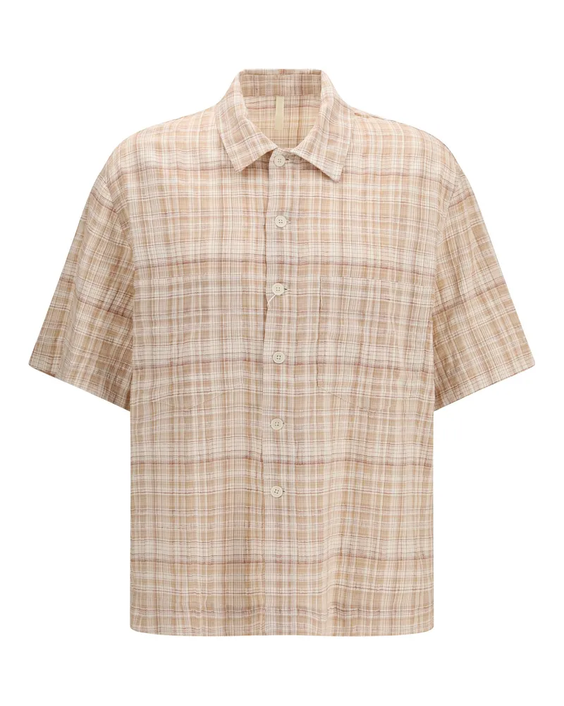 Sunflower Men's Short-Sleeved Shirt Adam Sand Cotton Beige