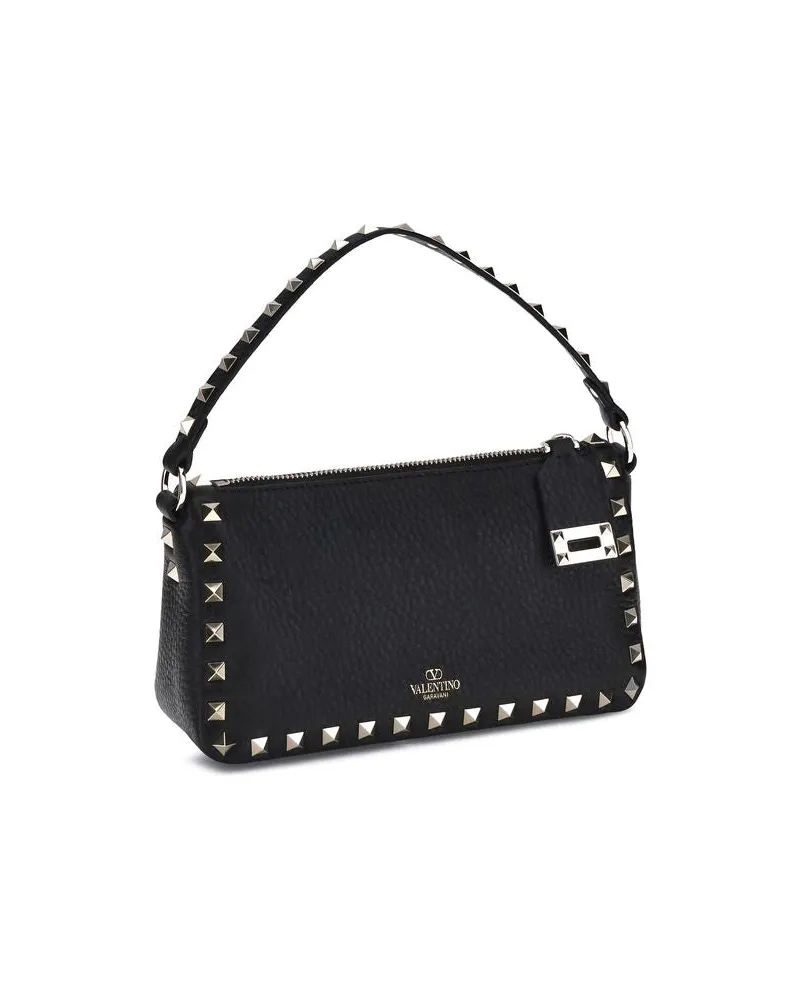 Valentino Garavani Rockstud Shoulder Bag — Black Black