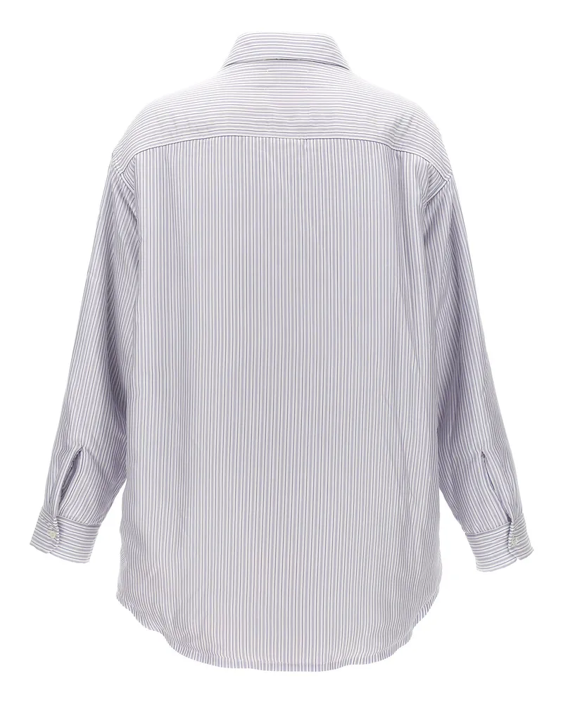 Maison Margiela Striped Shirt Jacket Lavender
