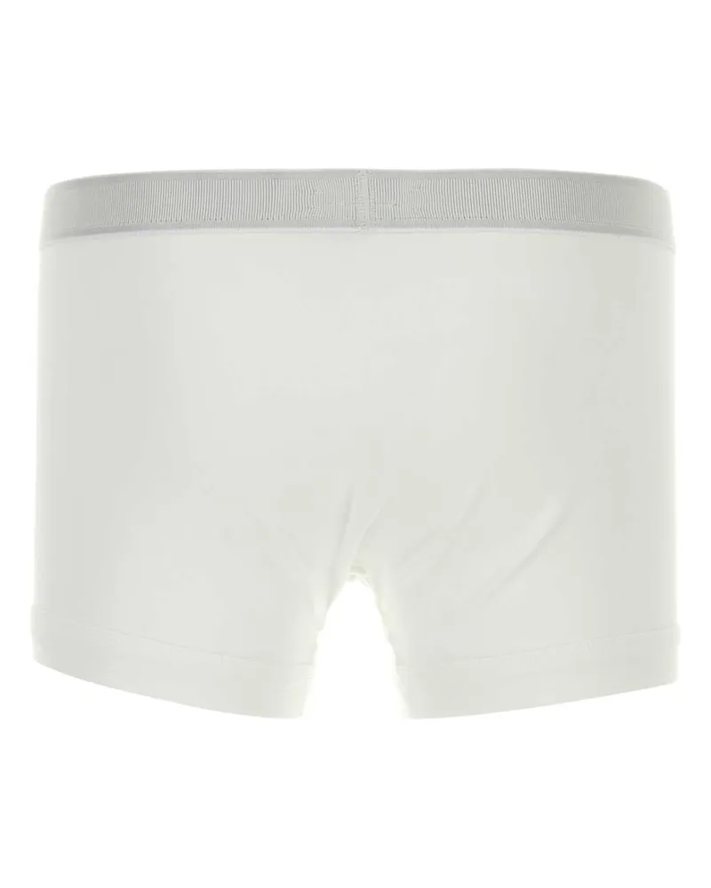 Tom Ford Men's White Stretch Cotton Boxer Set Exterior: Elastane Intimo Underwear White