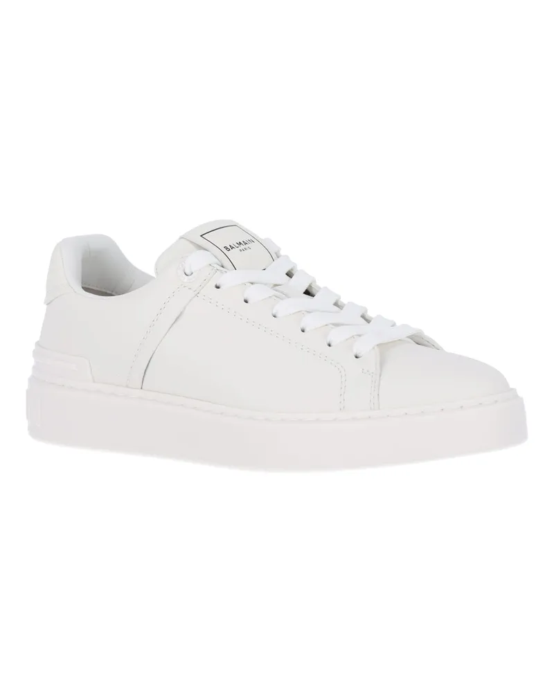 Balmain Women's Sneakers White Calf Leather White