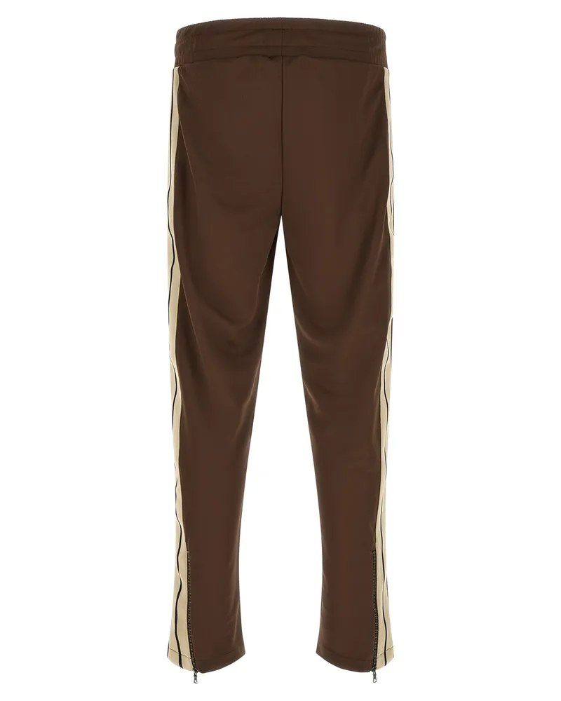 Palm Angels Men's Brown Polyester Joggers (workout Pants Brown