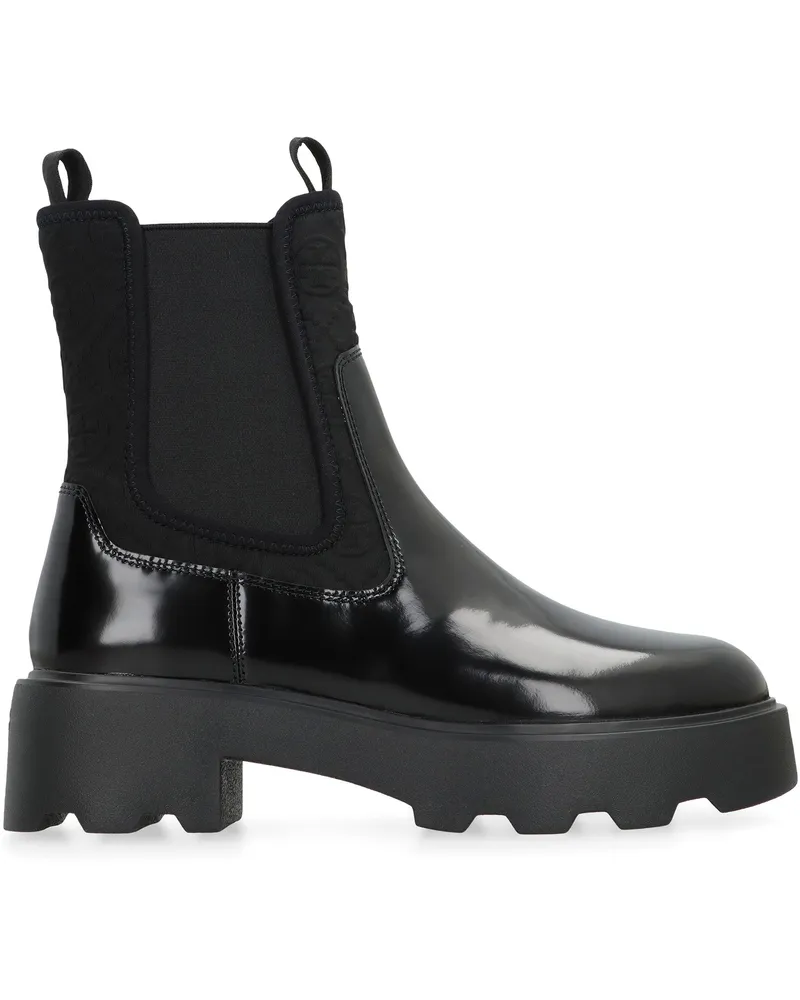 Tory Burch Women's Leather Chelsea Boots Black Calf Black