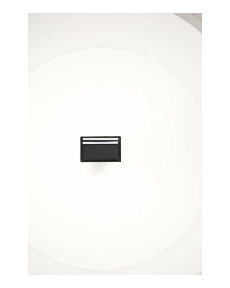 Celine Men's Medium Card Holder Black-Ultra Blue Lambskin Umbrellas Black/ultra Accessory Black