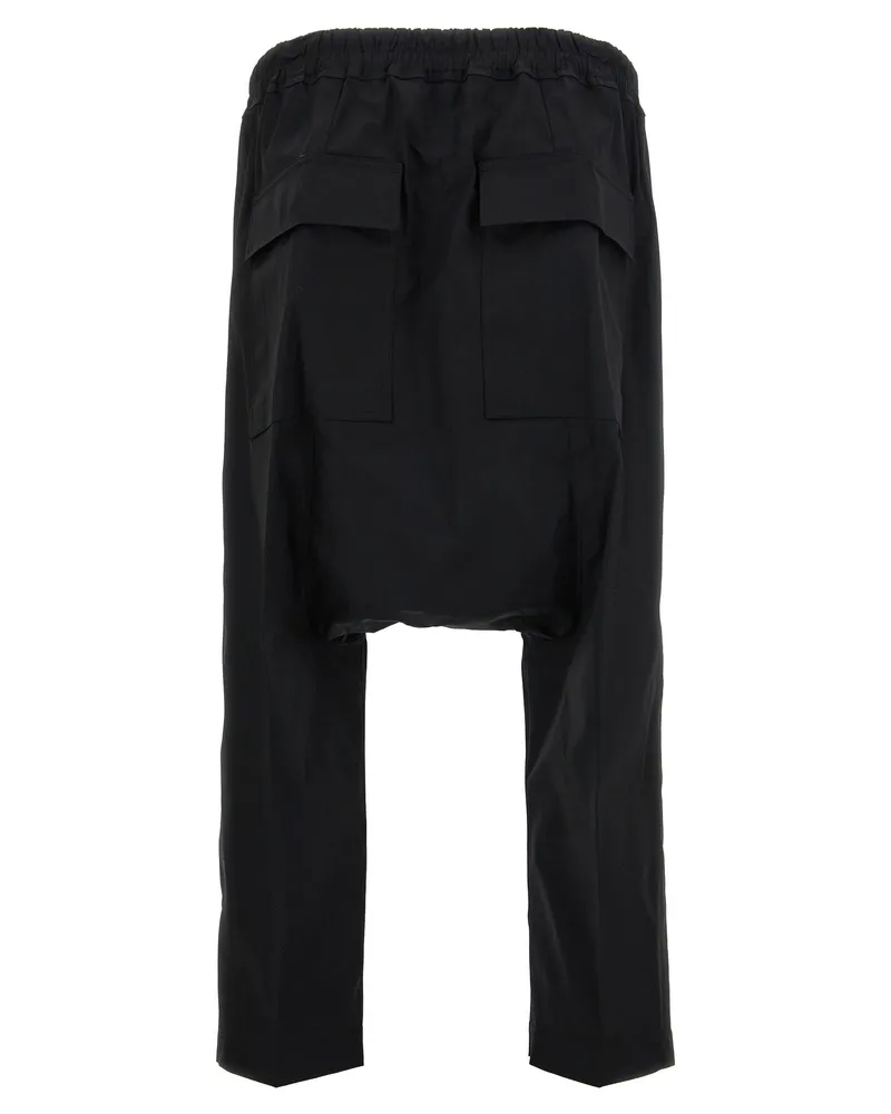 Rick Owens Men's Black Cotton Casual Pants Black