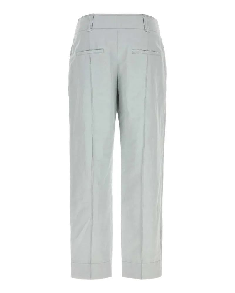 Chloé Women's Light Grey Linen Blend Pant Stormgrey Exterior: Cotton Pantaloni Trousers Gray