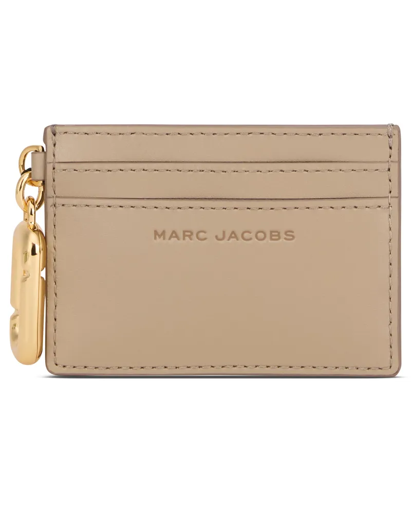 Marc Jacobs Women's Cardholder Light Slate Leather Cowhide Wallets & Purses Beige