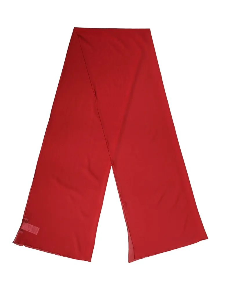 Dolce & Gabbana Red Silk Neck Wrap Shawl Women Stole 200cm X 64cm Scarf Elastane Red