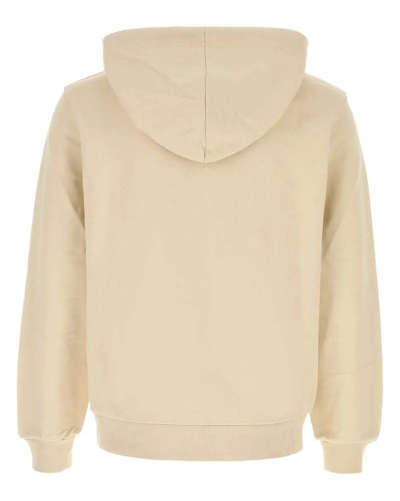 A.P.C. Unisex Sand Stretch Cotton Sweatshirt Masticbleu Exterior: Elastane Felpe Sweater Beige