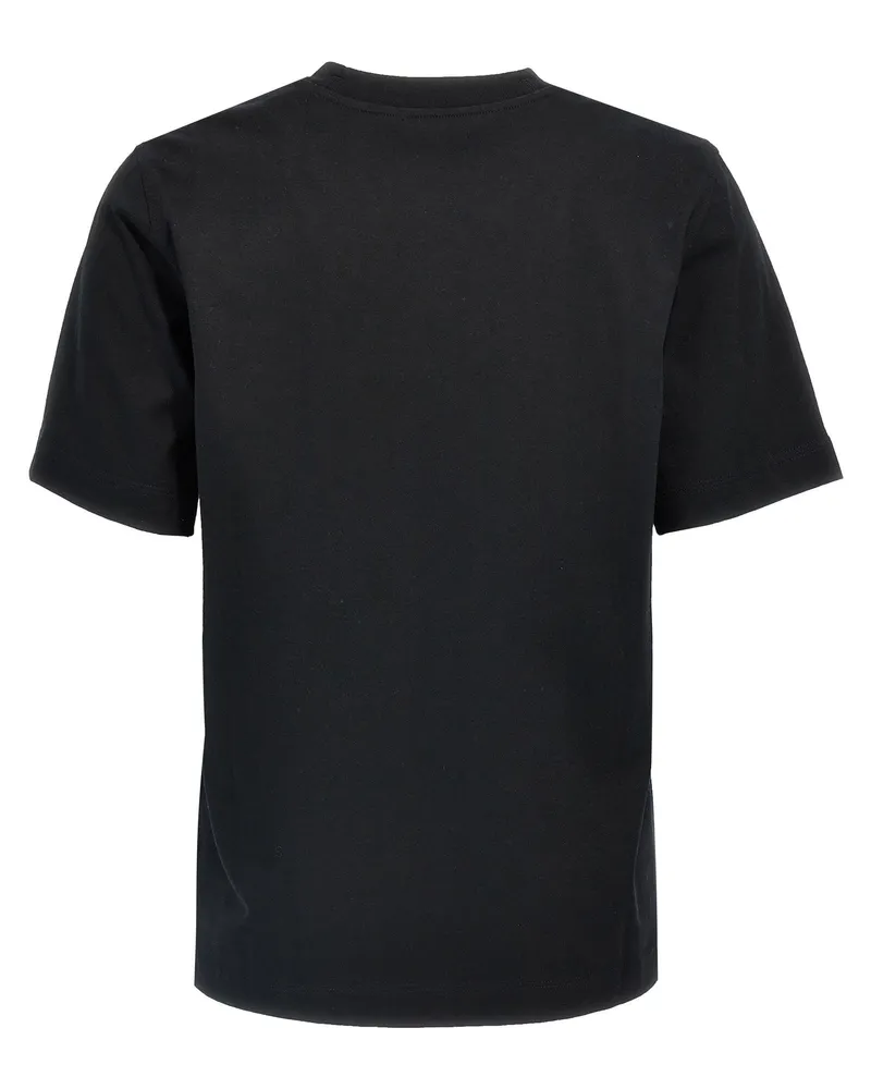 Burberry Logo-Embroidered T-shirt — Black Black