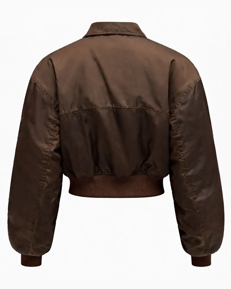 Ganni Removable Collar Bomber Jacket — Black Black