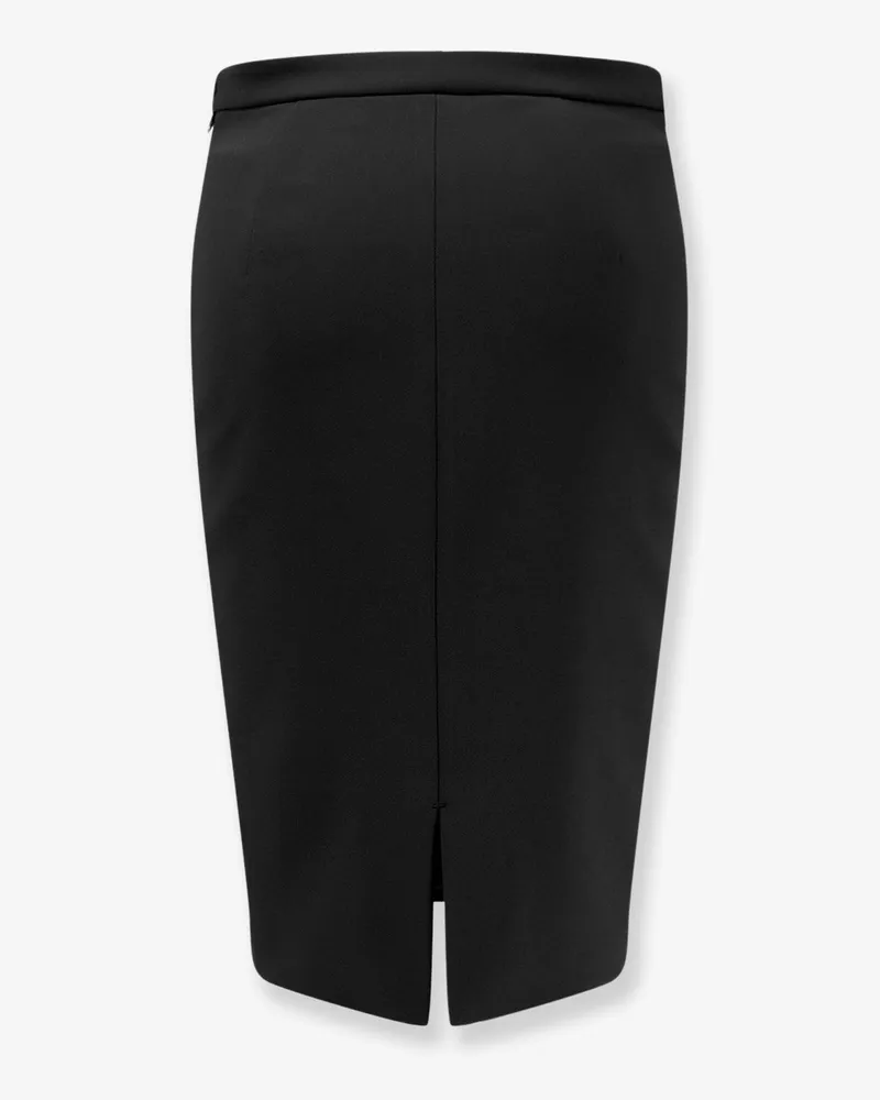 Elisabetta Franchi Women's Skirt With Monogram Detail Black Polyester Black