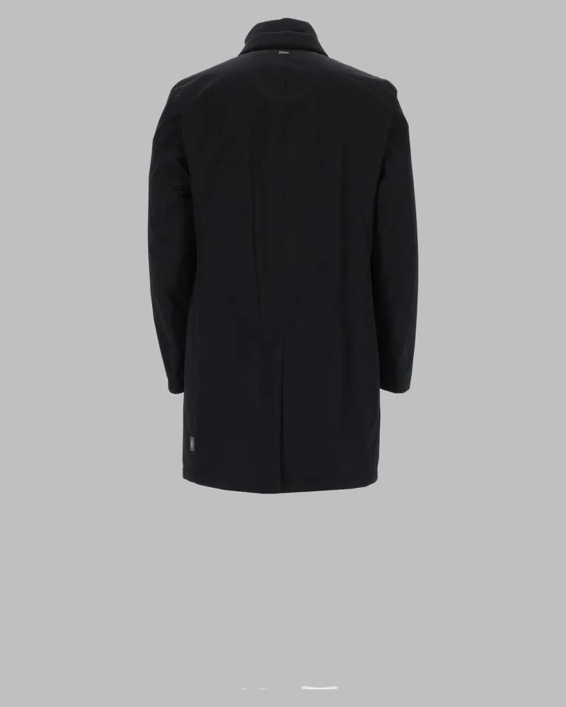 Herno Two-Layer Gore-Tex Raincoat — Black Black