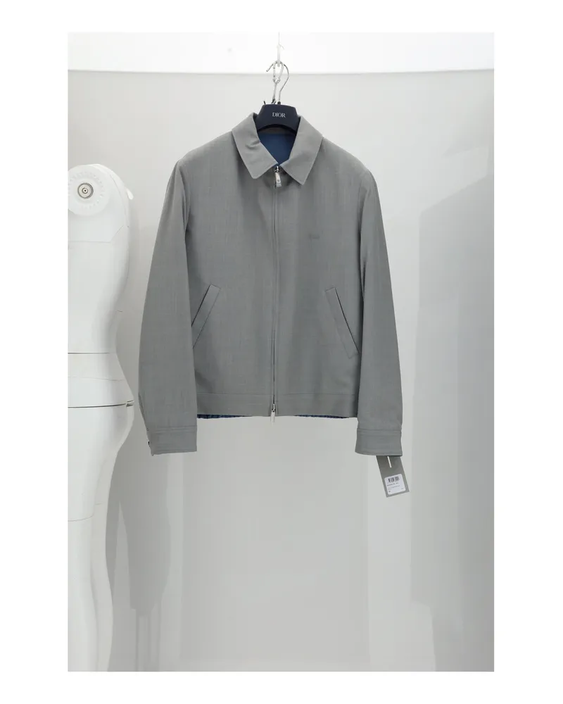 Dior Mens Jacket Grey Viscose Gray