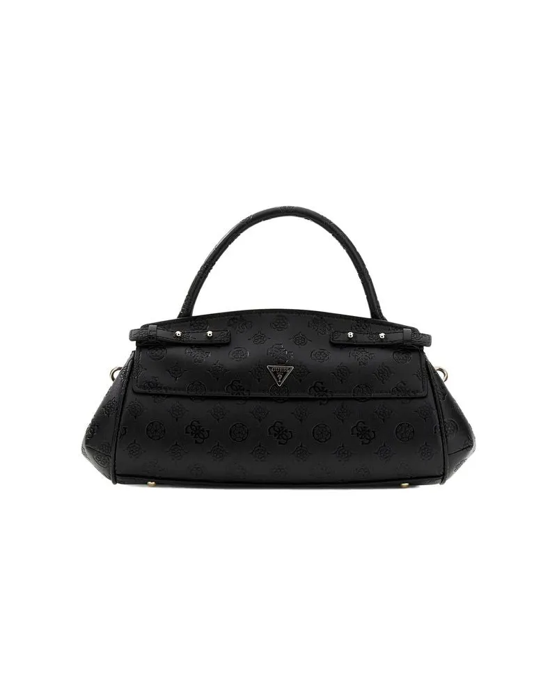 Guess Women's Handbag Black Logo Polyurethane Bags - Handbags Black