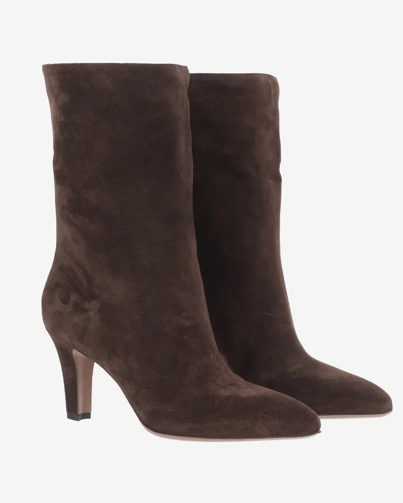 Paris Texas Women's Ankle Boots Elsa Brown Calf Leather (bos Taurus Brown