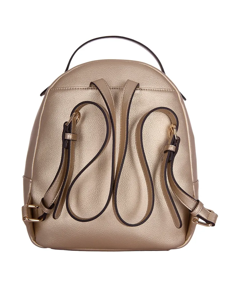 Liu Jo Women's Backpack Eco-Leather Light Gold Polyurethane Backpacks Gold