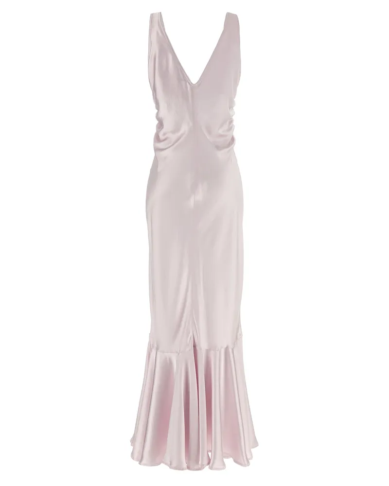 SPORTMAX Women's Multicolor Polyester Long Dress Pink