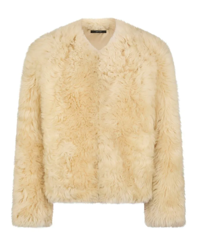Tom Ford Women's Lamb Fur Jacket White White