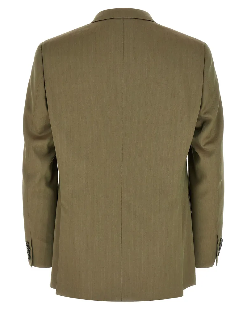 Brioni Men's Bicolor Wool Two-Piece Suit Green