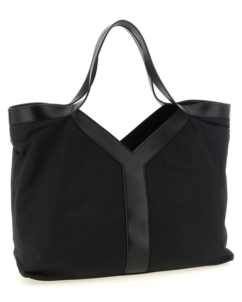 Saint Laurent Men's Black Calfskin Tote Bag Black