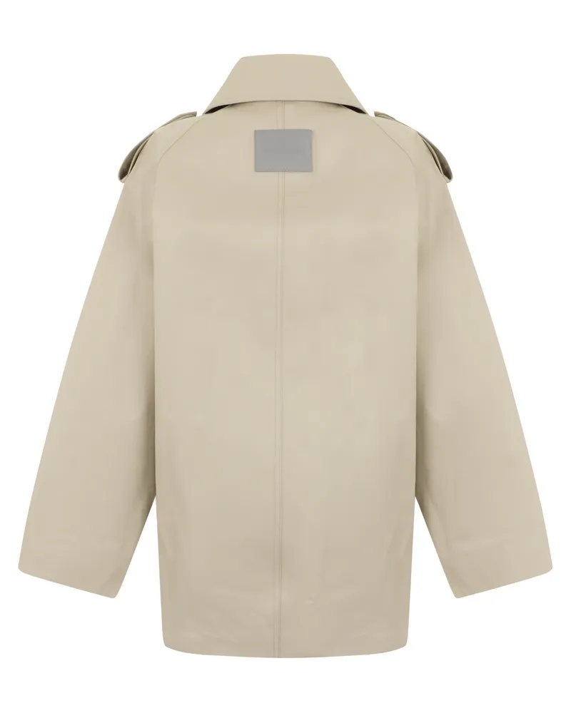 Balenciaga Women's Trench Coat Cotton Beige & Raincoats Beige