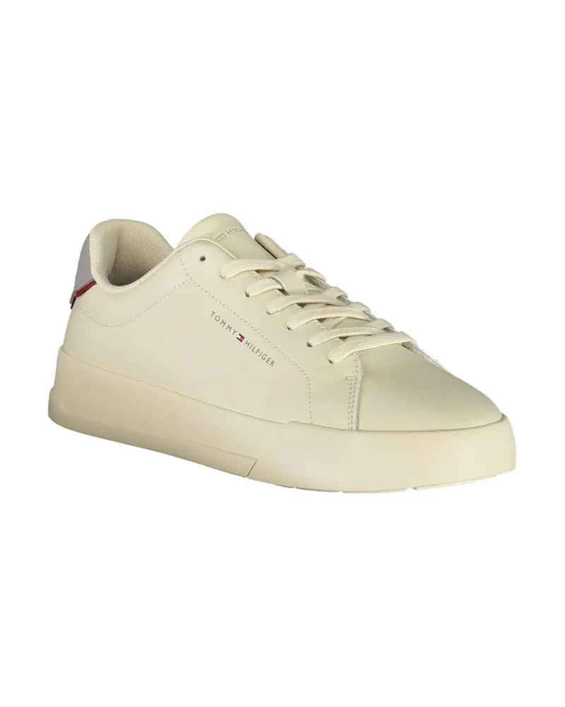 Tommy Hilfiger Leather and Polyurethane Sneaker — Beige Beige