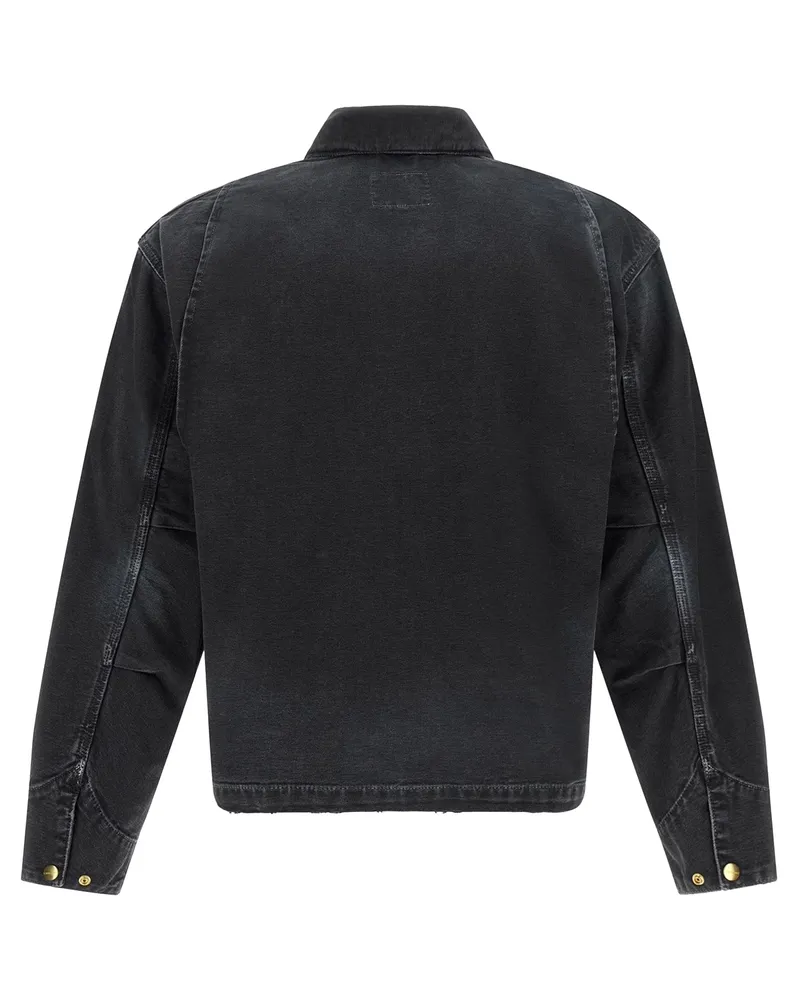 Carhartt WIP Men's Jacket Og Arcan Black Destroy Wash Black-Black Black/black Black