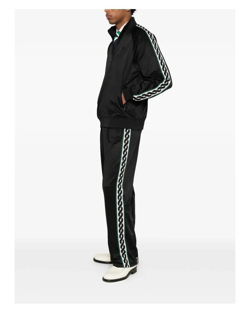 Drôle de Monsieur Satin Striped Jacket — Black Black