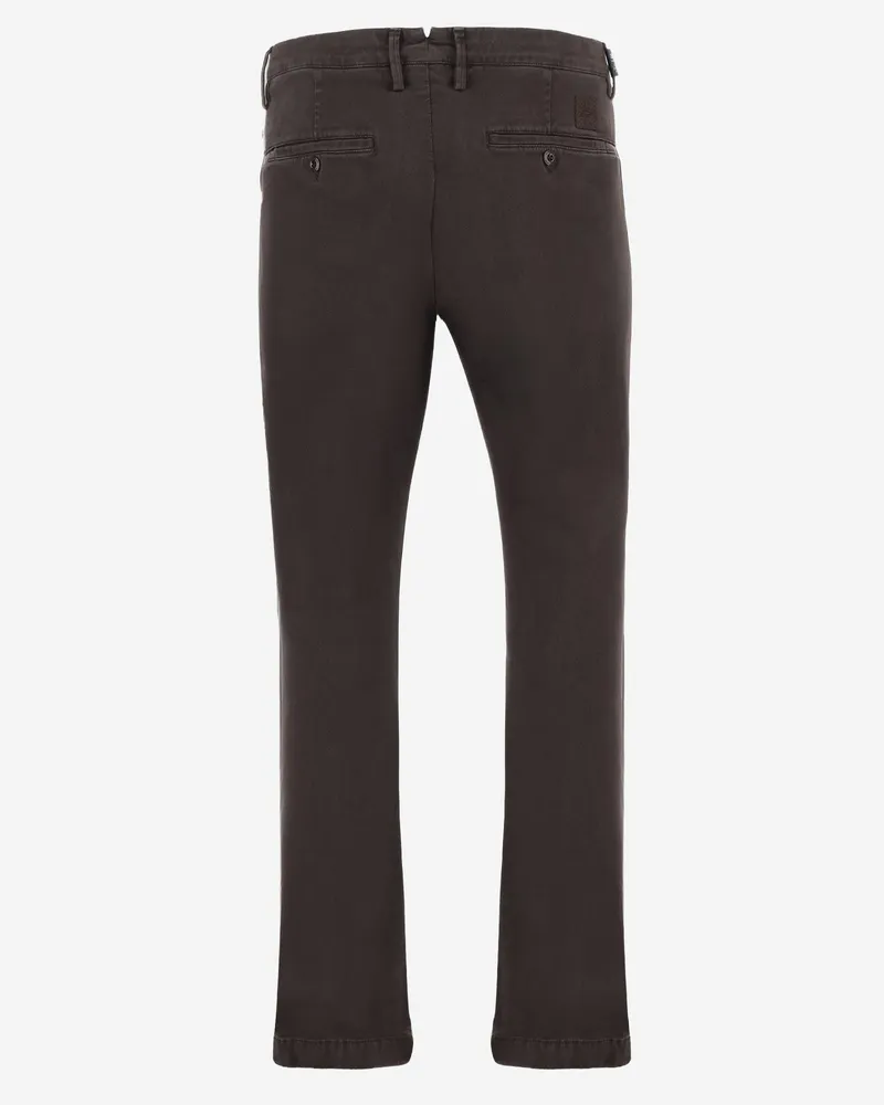 Jacob Cohën Men's Trousers Stretch Cotton-Blend Brown Lyocell Brown