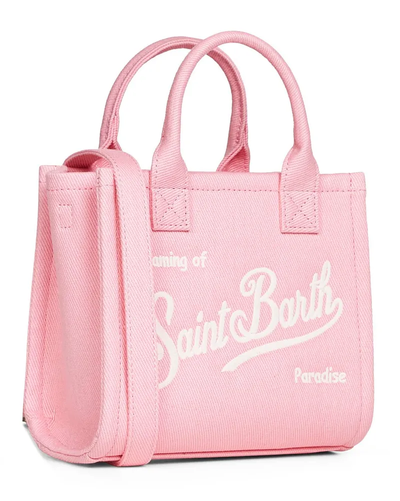 MC2 Saint Barth Women's Mini Handbag Vanity Bag Pink Cotton Handbags Hand Pink