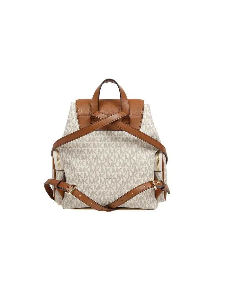 Michael Kors Women's Backpack Vanilla Polyvinyl Chloride Brown