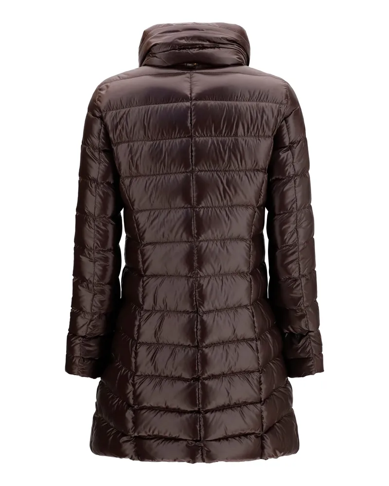 Herno Women's Maria Down Jacket Marrone Scuro Polyamide Coat Brown