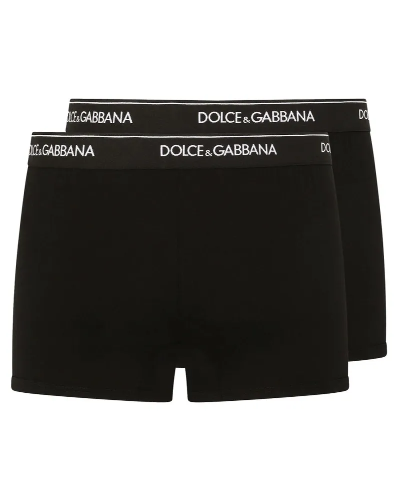 Dolce & Gabbana Cotton Boxer Shorts — Black Black
