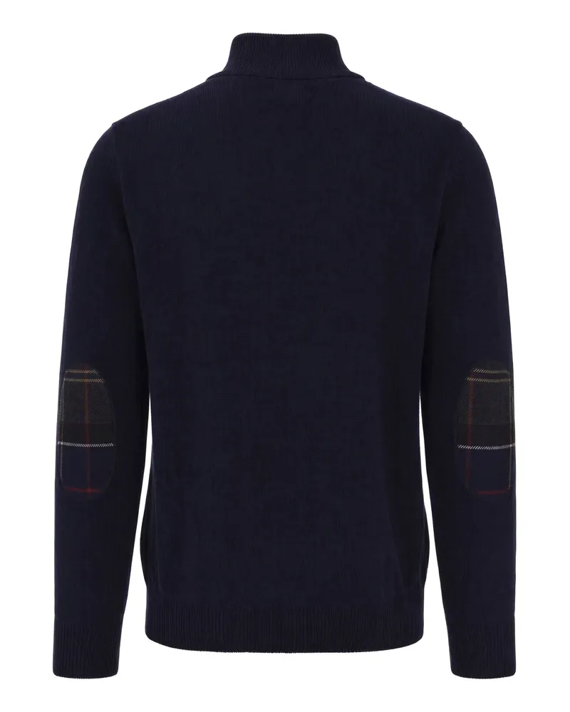 Barbour Men's Half-Zip Holden Wool Jumper Navy Jumpers Sweater Navy