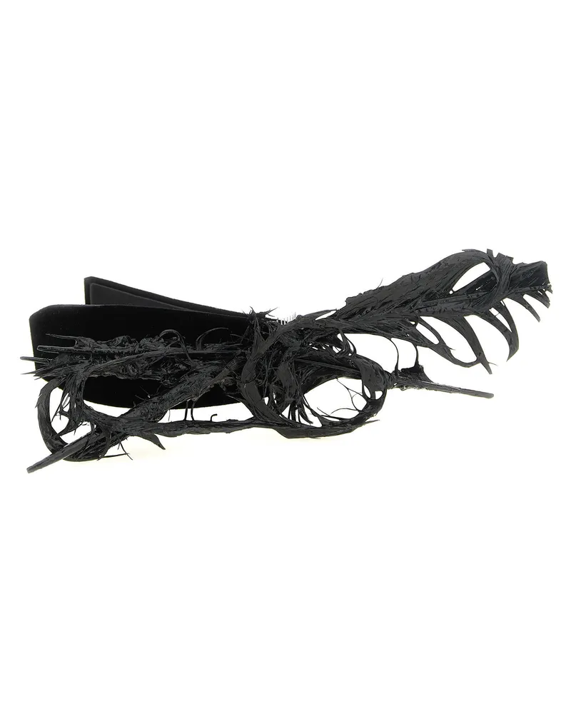 Comme des Garçons Deconstructed Sculptural Headband — Black Black