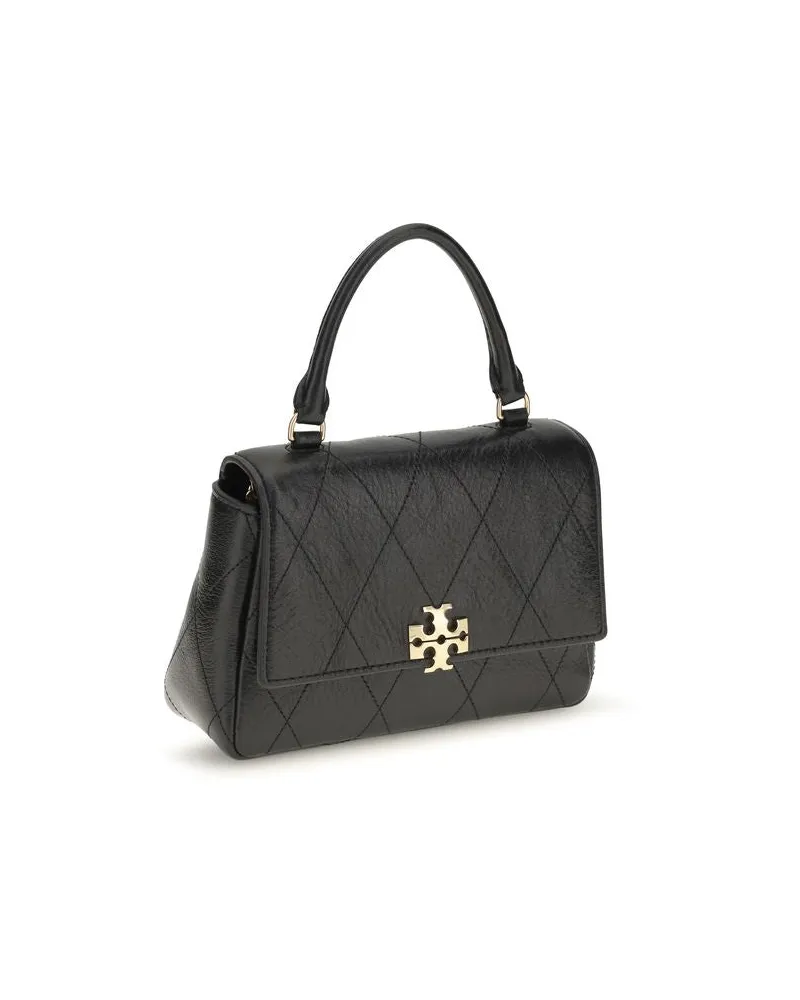 Tory Burch Women's Black Calf Leather Bos Taurus Wallet Black