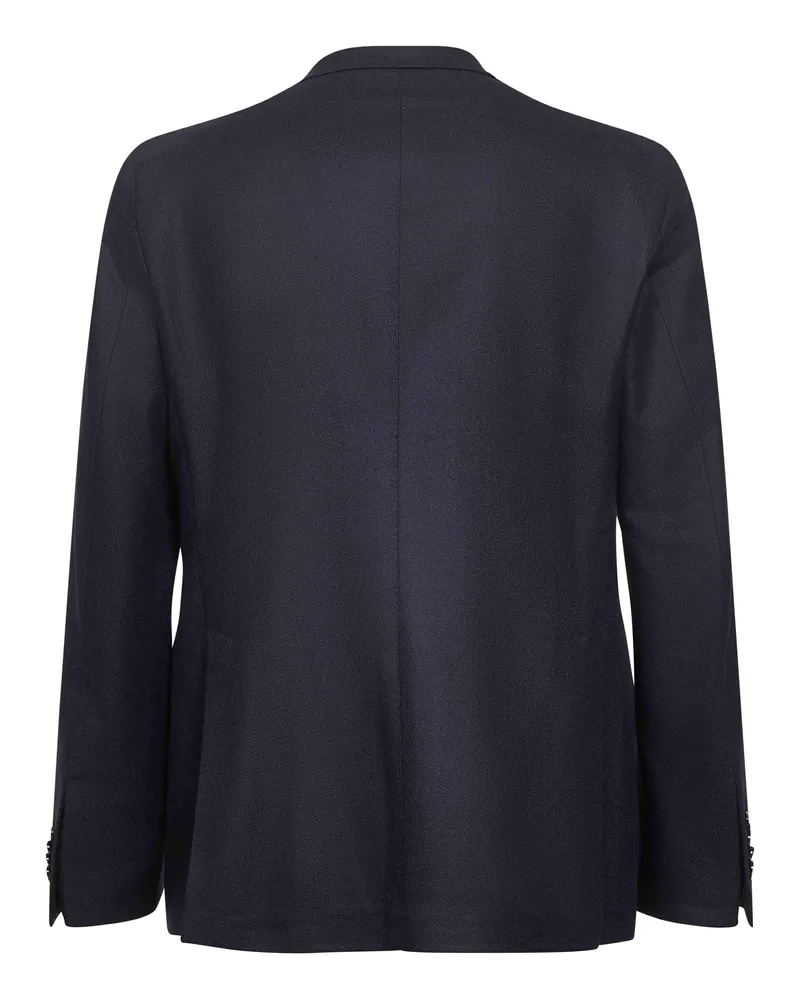 Tagliatore Men's Blue Wool And Cashmere Montecarlo Blazer Virgin Jacket Blue
