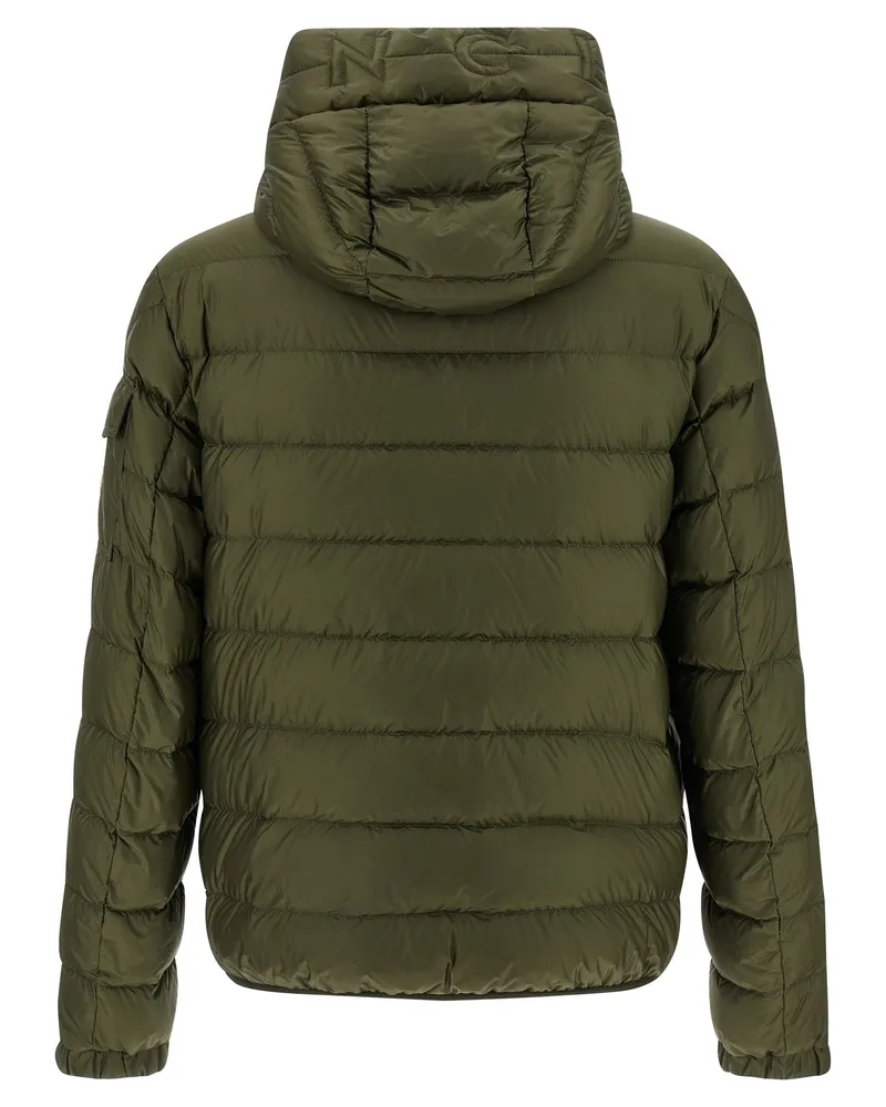 Moncler Men's Bicolor Polyamide Full-Length Jacket Clothing Green