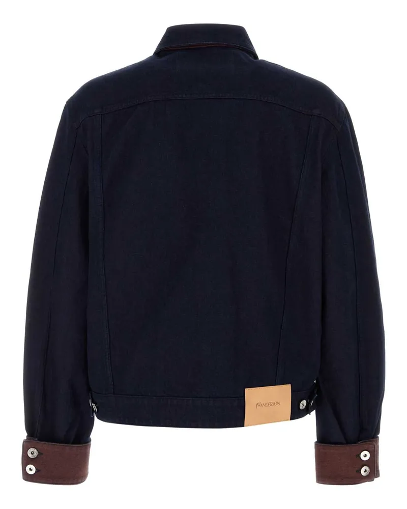 J.W.Anderson Men's Blue Denim Jacket Bluered Exterior: Cotton Giubbini Navy