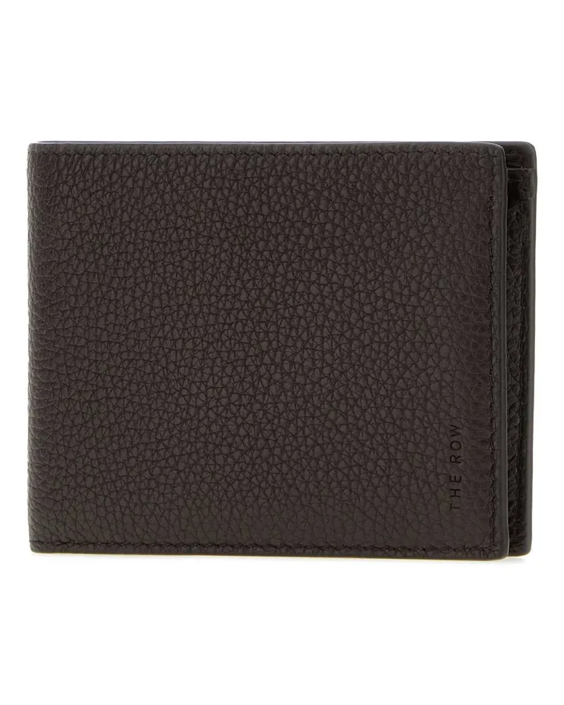 The Row Men's Dark Brown Leather Wallet Darkbrown Exterior: Portafogli Brown